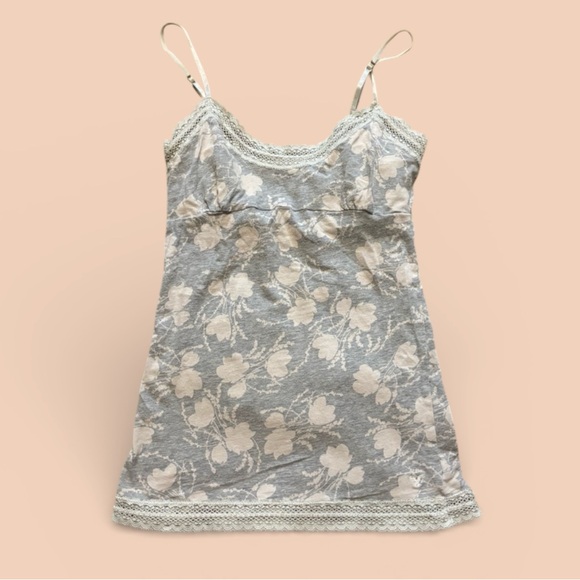 American Eagle Outfitters Tops - Y2K American Eagle Outfitters Floral Lace Babydoll Cami Soft Girl Vintage Sz SM